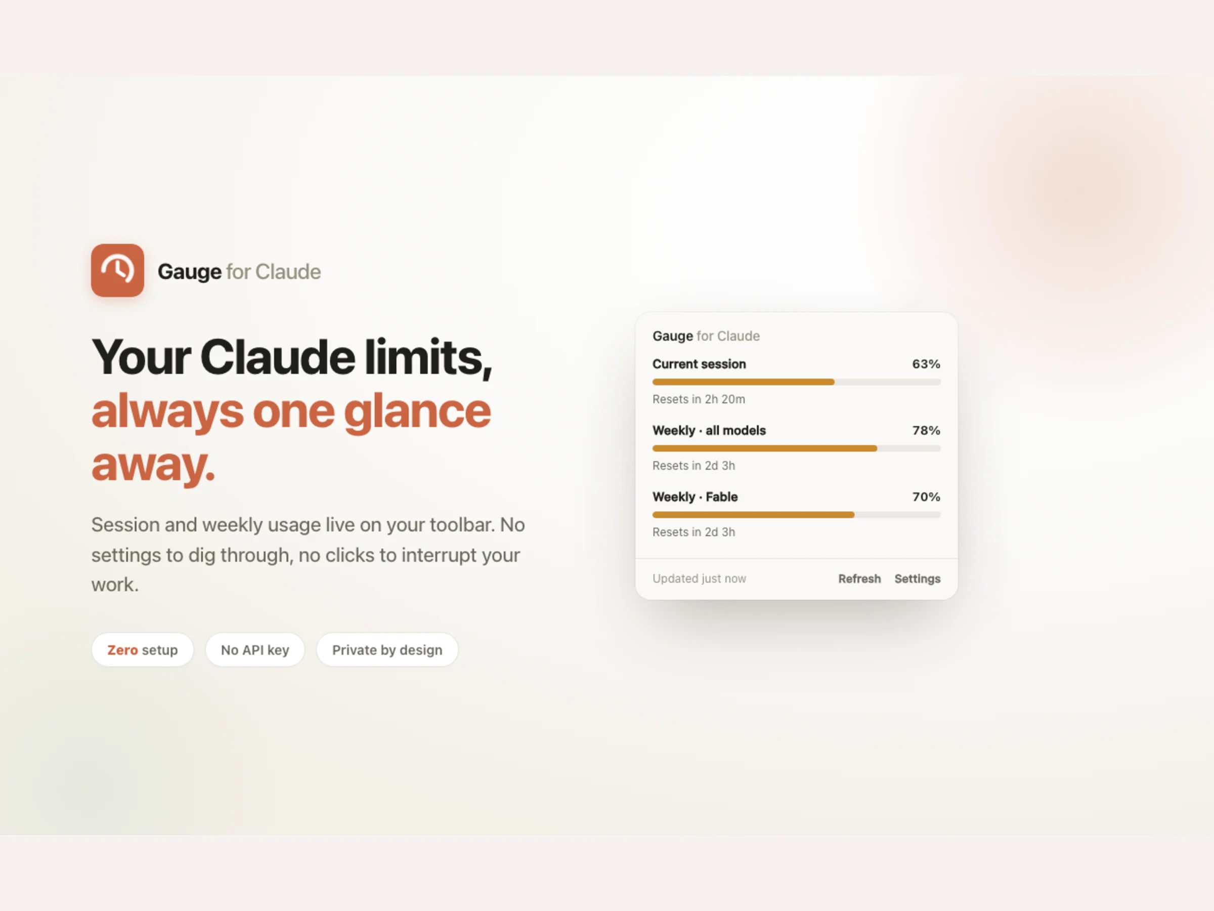 Gauge - Claude Usage Meter