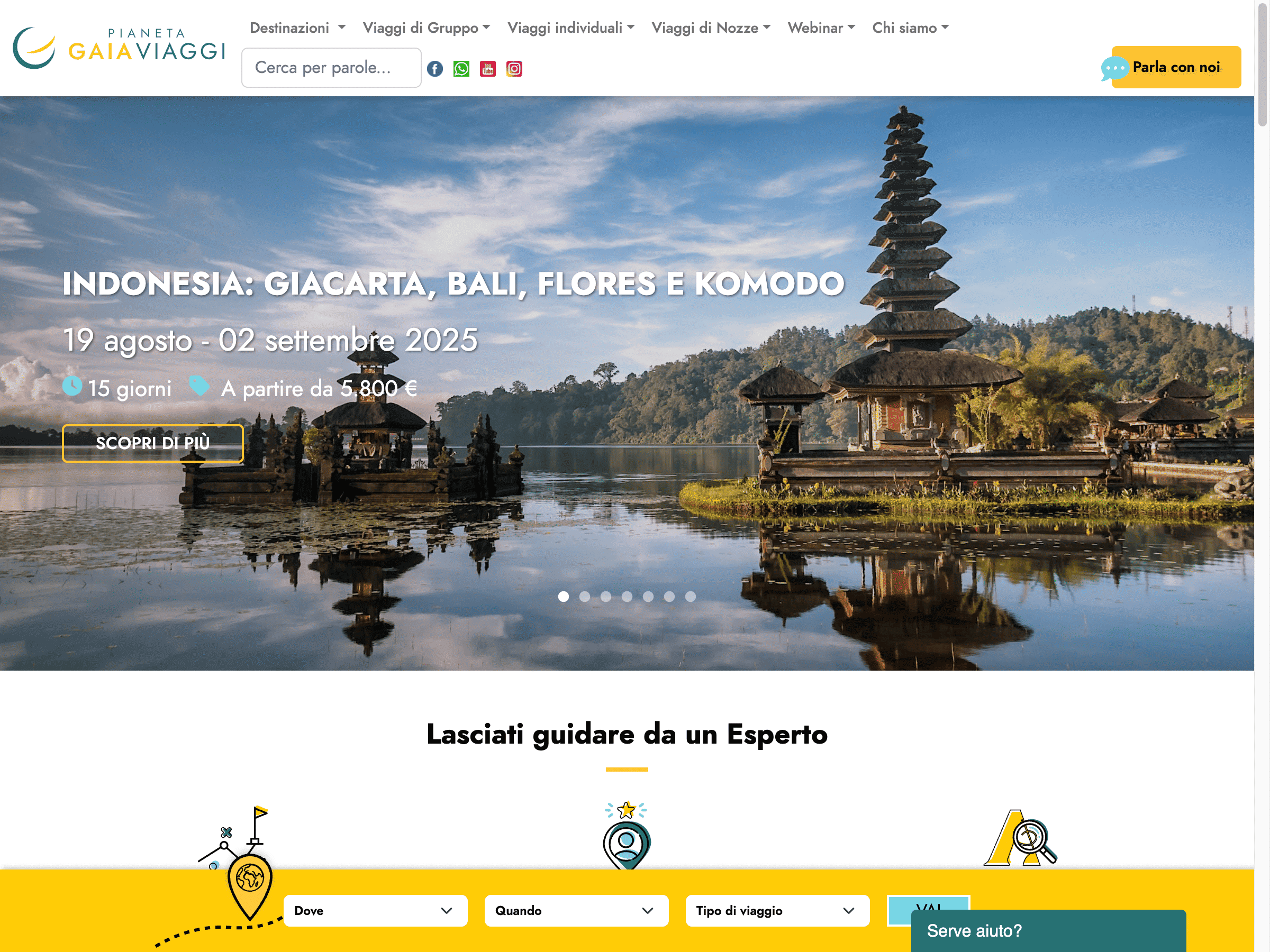 PianetaGaia Travel Agency Screenshot