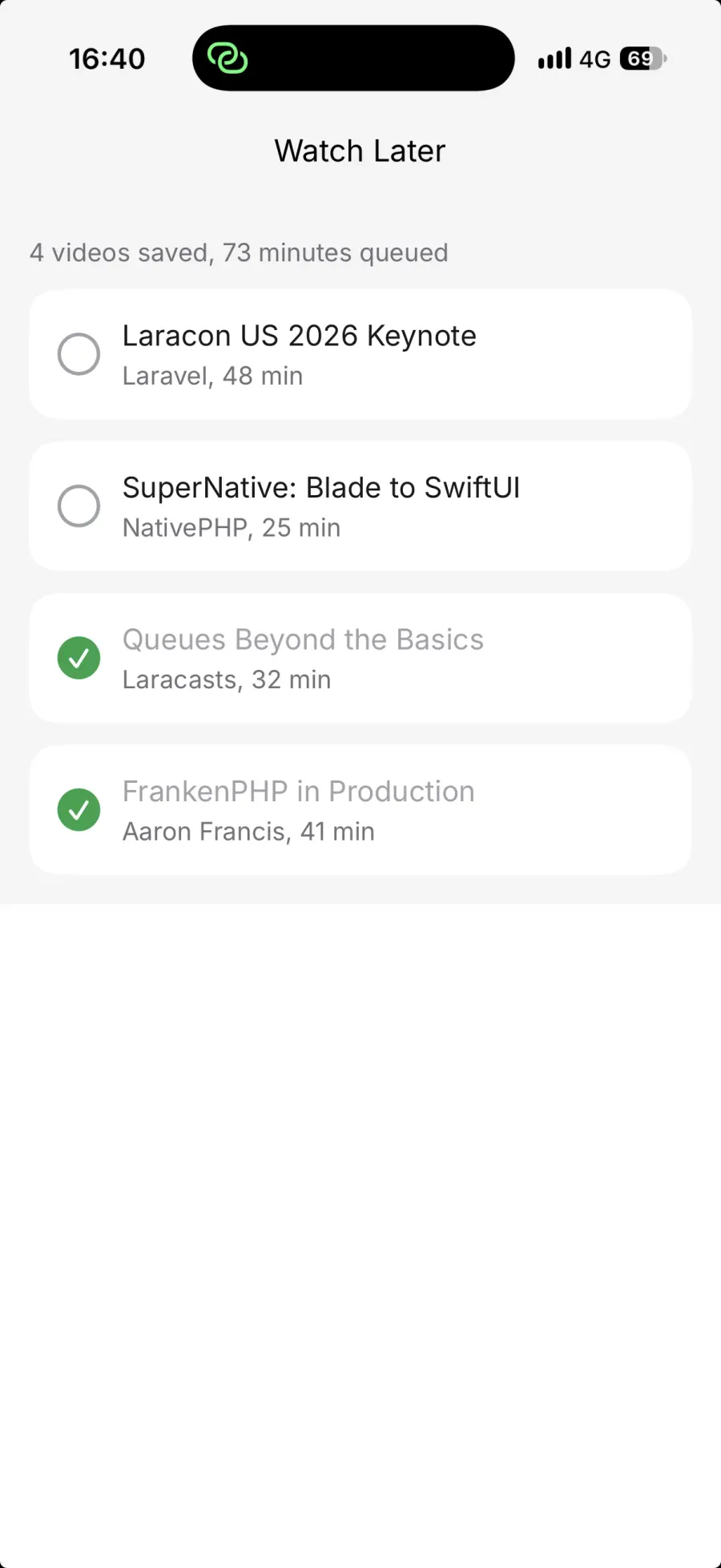 Rows toggled watched, the counter updated